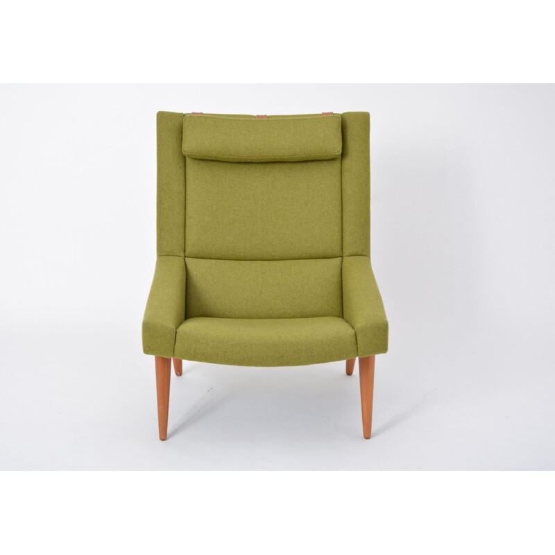 Fauteuil vintage vert par Illum Wikkelso pour Soren Willadsen