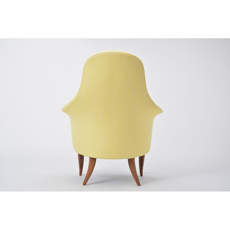 Vintage lounge chair "Stora Adam" with ottoman by Kerstin Hörlin-Holmquist