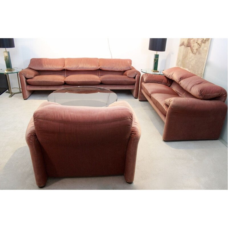 Vintage living room set Maralunga by Vico Magistretti for Cassina