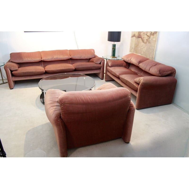 Vintage living room set Maralunga by Vico Magistretti for Cassina