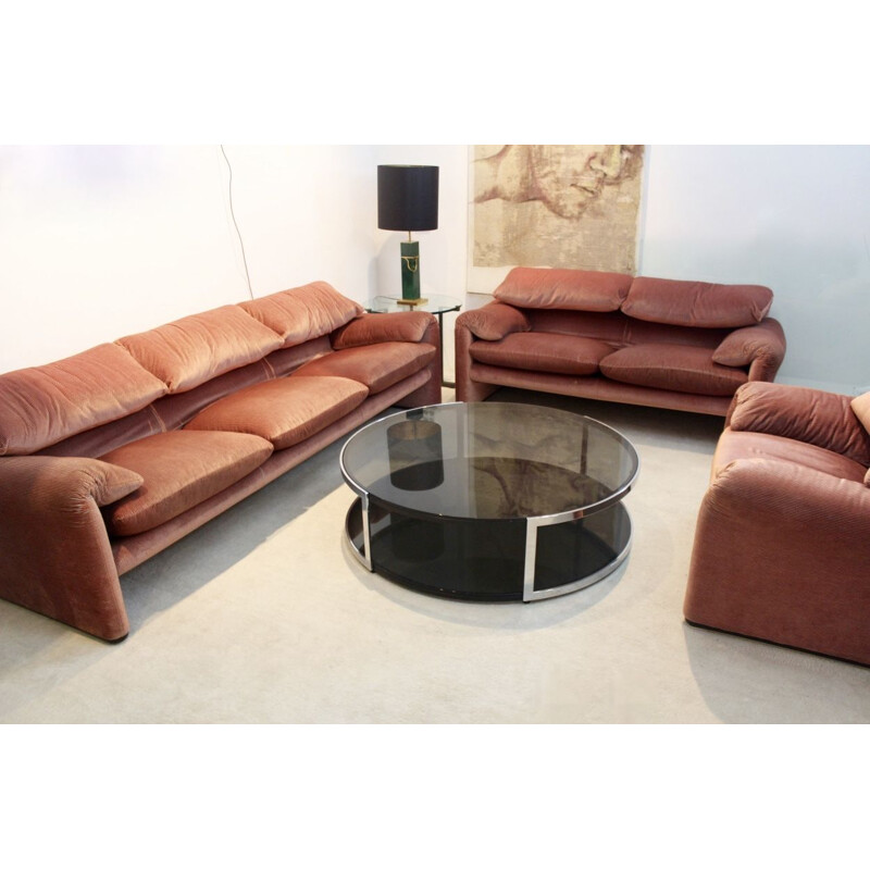 Vintage living room set Maralunga by Vico Magistretti for Cassina
