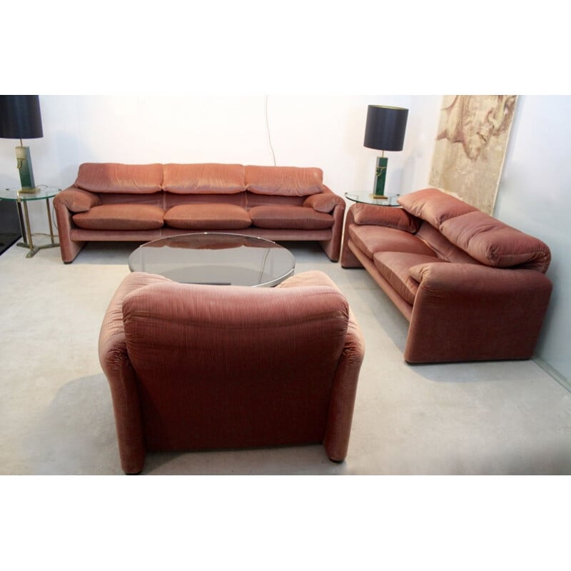 Vintage living room set Maralunga by Vico Magistretti for Cassina