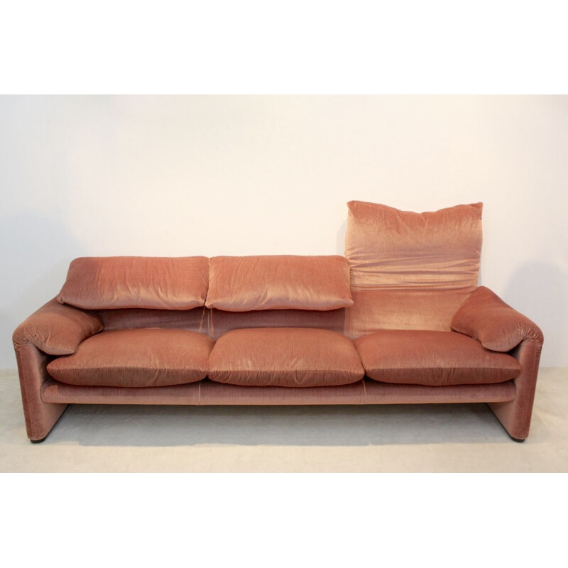 Vintage 3-seater Maralunga sofa by Vico Magistretti for Cassina