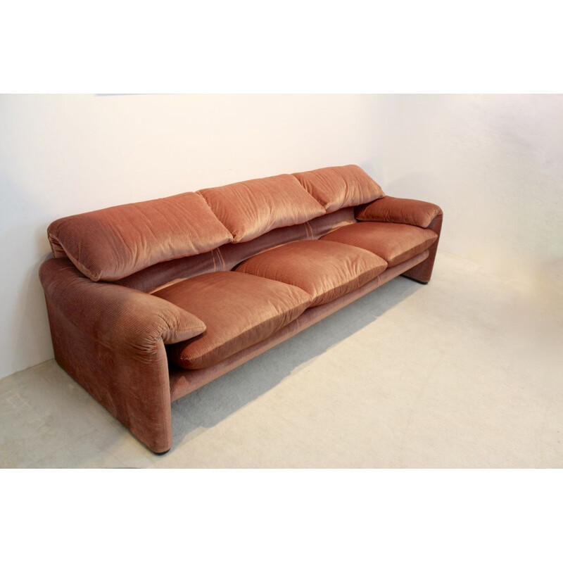 Vintage 3-seater Maralunga sofa by Vico Magistretti for Cassina
