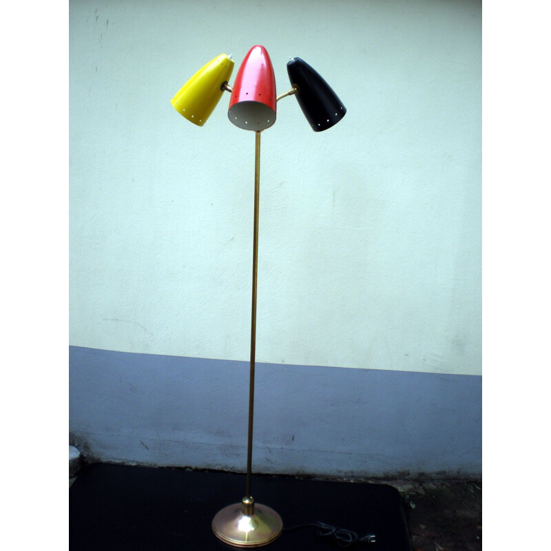 Vintage floor lamp 3 lights by Maison Arlus