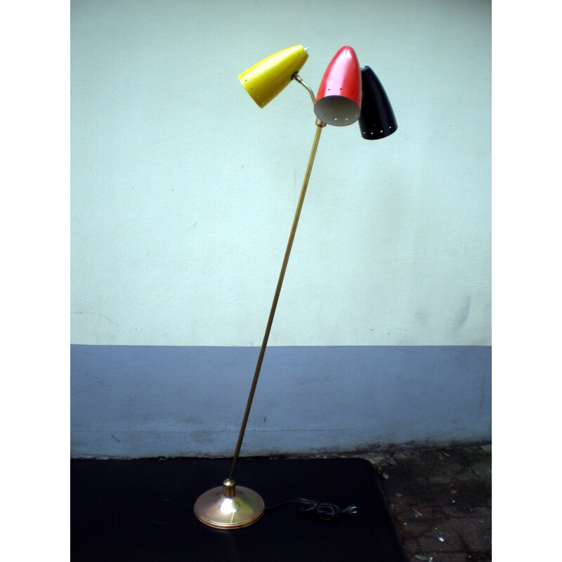 Vintage floor lamp 3 lights by Maison Arlus