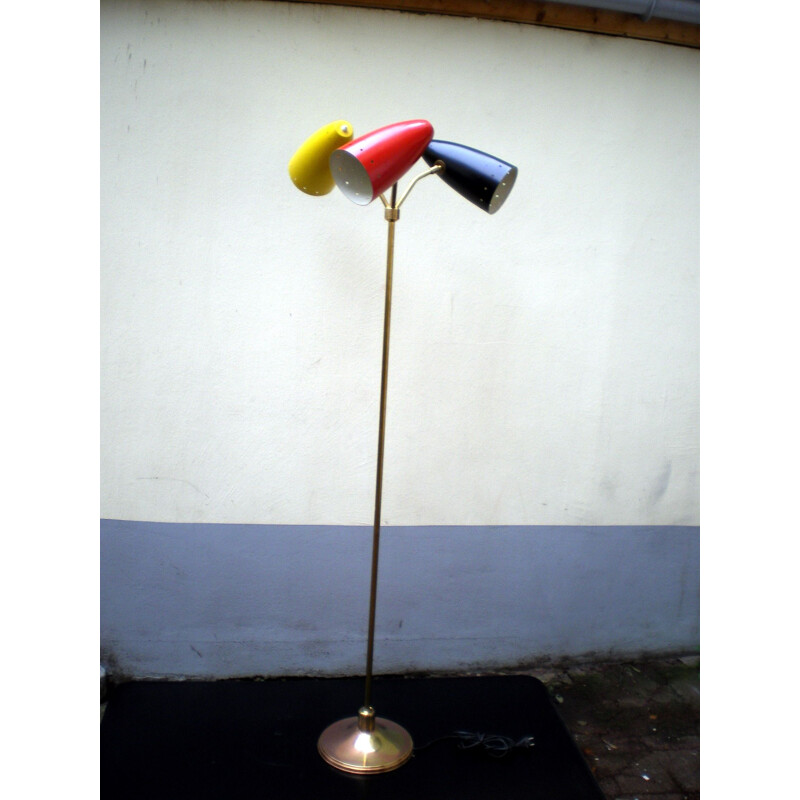 Vintage floor lamp 3 lights by Maison Arlus