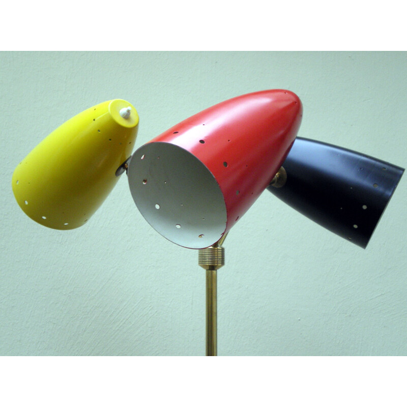 Vintage floor lamp 3 lights by Maison Arlus