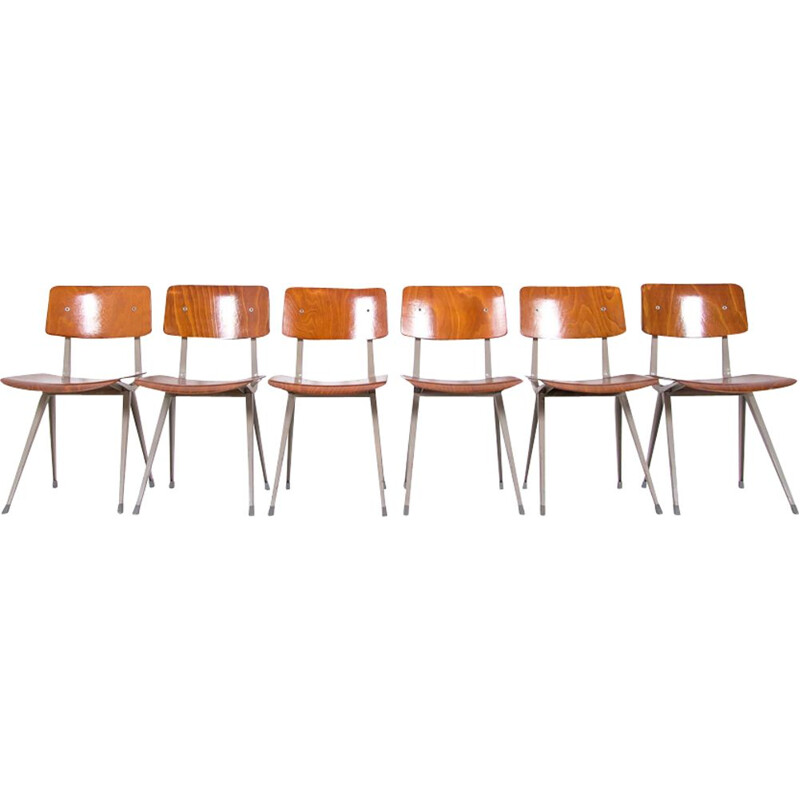 Set of 6 vintage result chairs by Friso Kramer