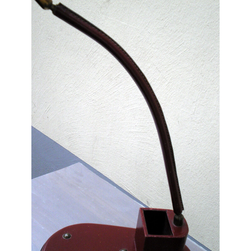 Vintage lamp in sheathed leather