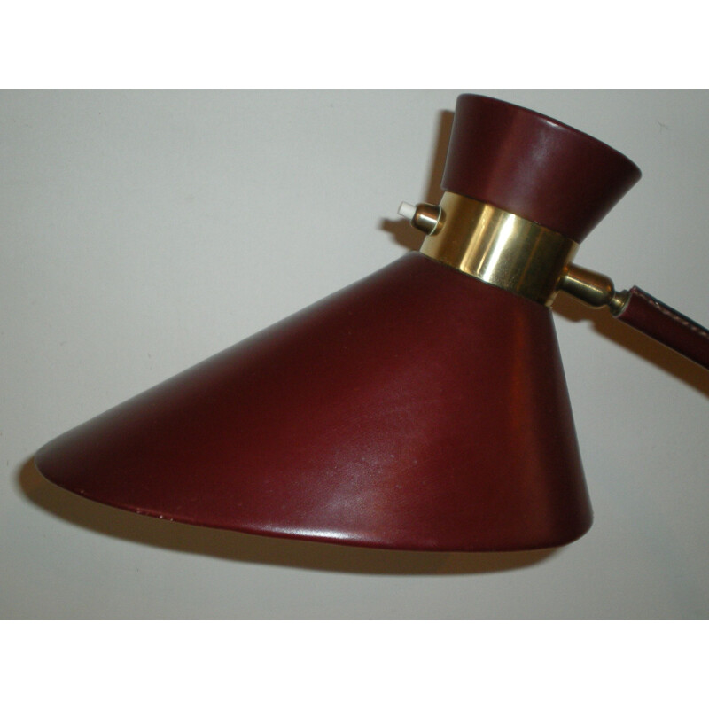 Vintage lamp in sheathed leather