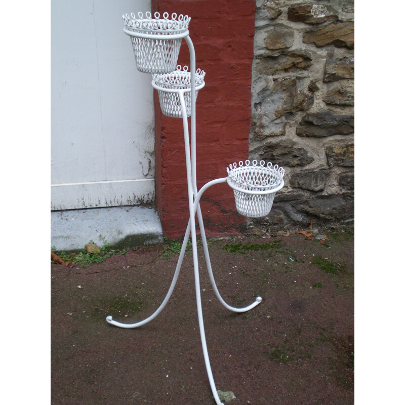 Vintage metal plant stand by Mathieu Mategot, 1950