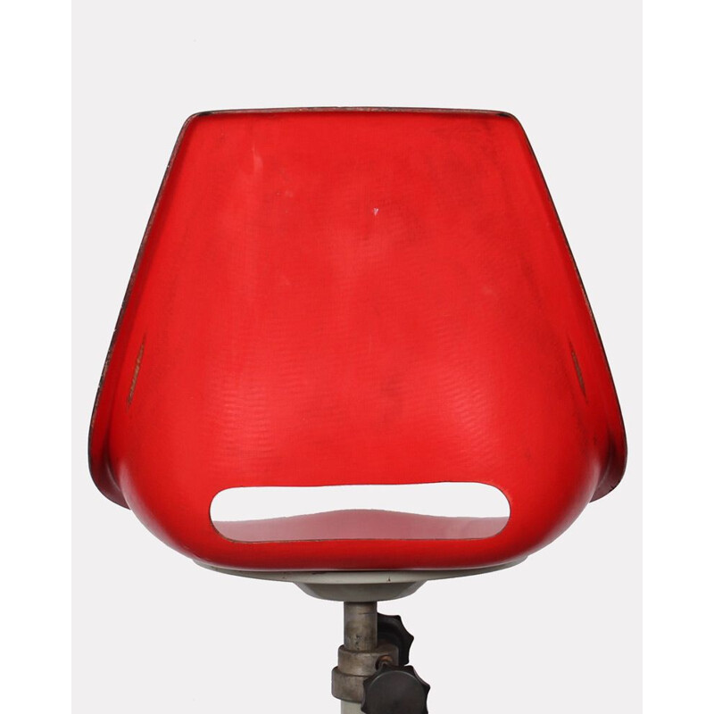 Vintage red chair by Miroslav Navratil for Vertex