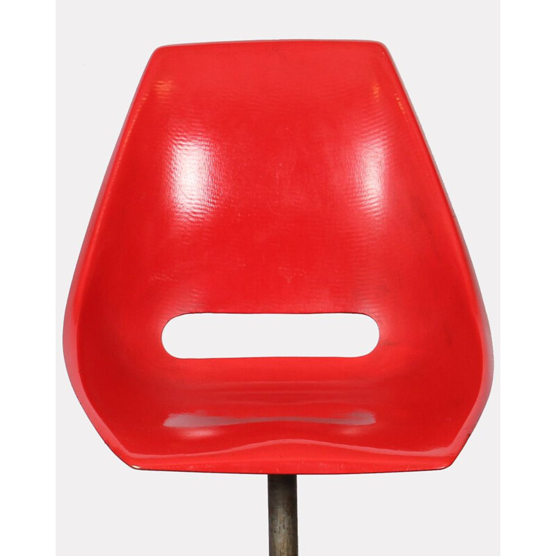 Vintage red chair by Miroslav Navratil for Vertex