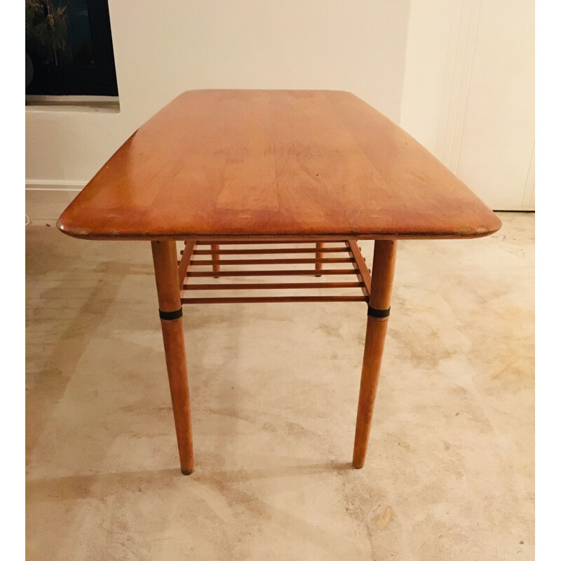 Vintage Scandinavian long coffee table