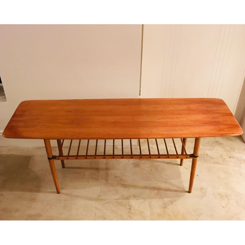 Vintage Scandinavian long coffee table