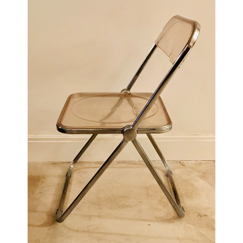 Suite de 3 chaises vintage "Plia" par Giancarlo Piretti pour Castelli