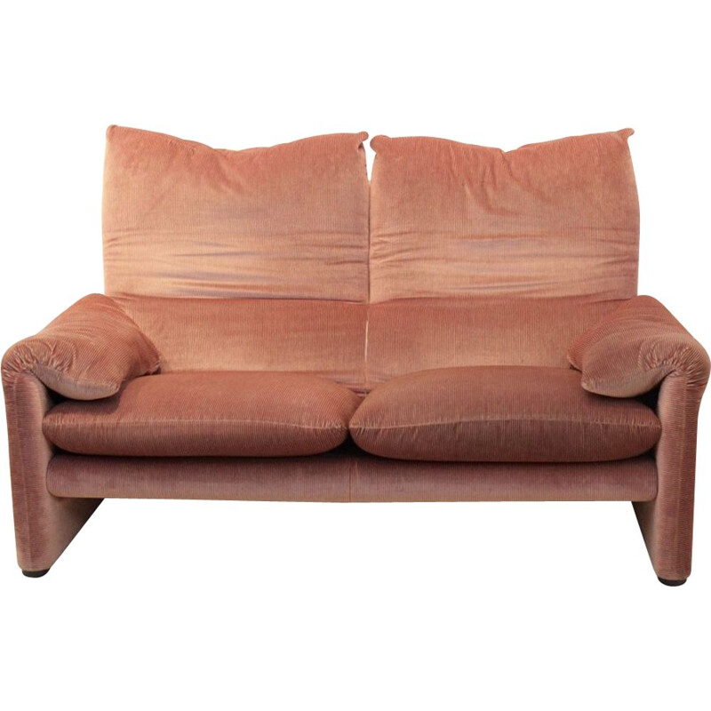 Vintage 2-seater Maralunga sofa by Vico Magistretti for Cassina