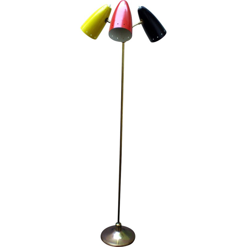 Vintage floor lamp 3 lights by Maison Arlus