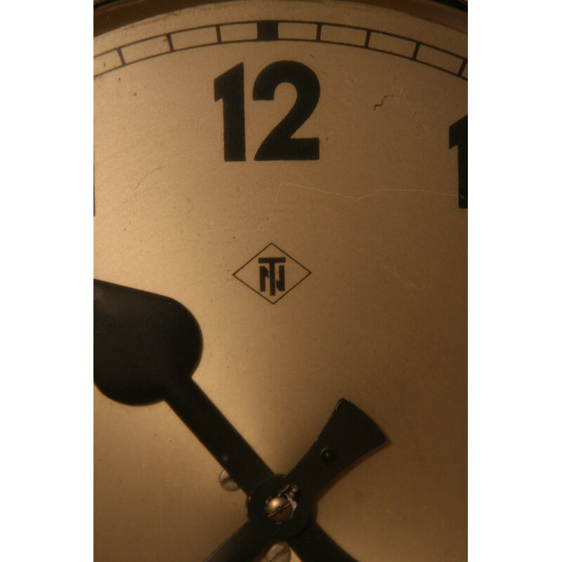 Reloj vintage de chapa de acero de TN Tele Norma, Alemania 1960