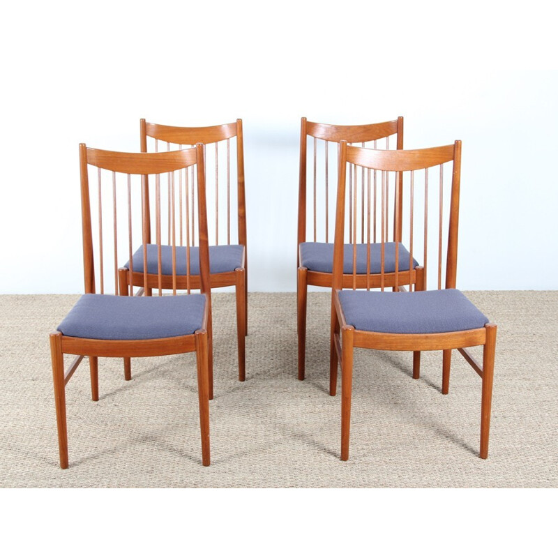 4 chairs in teak model 422, Arne VODDER - 1950s