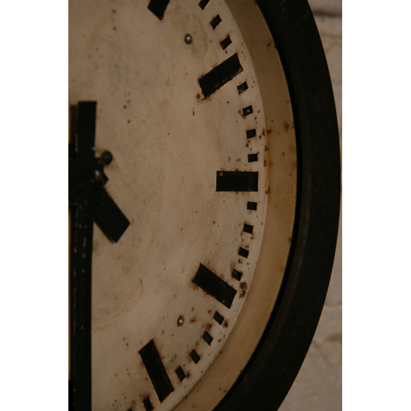 Vintage industrial steel clock