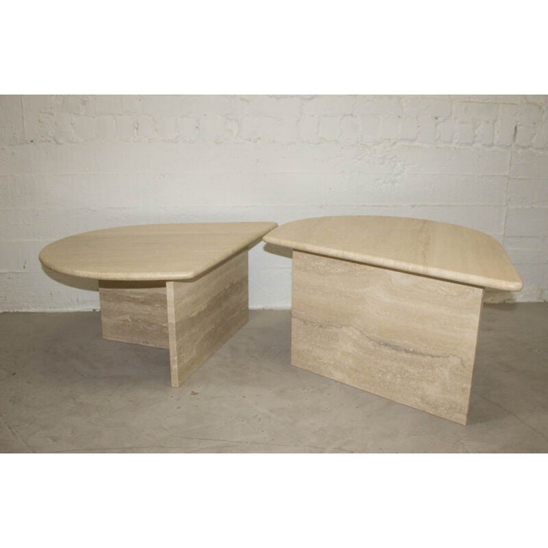 Vintage modular table in travertine