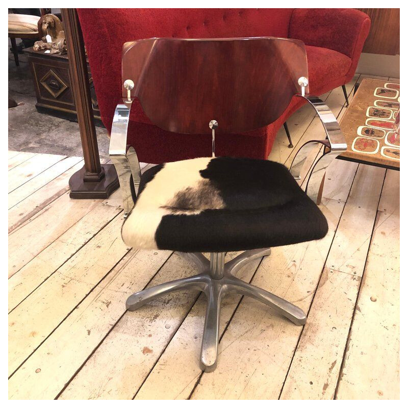 Vintage chair in horse skin by Sassi Arredamenti