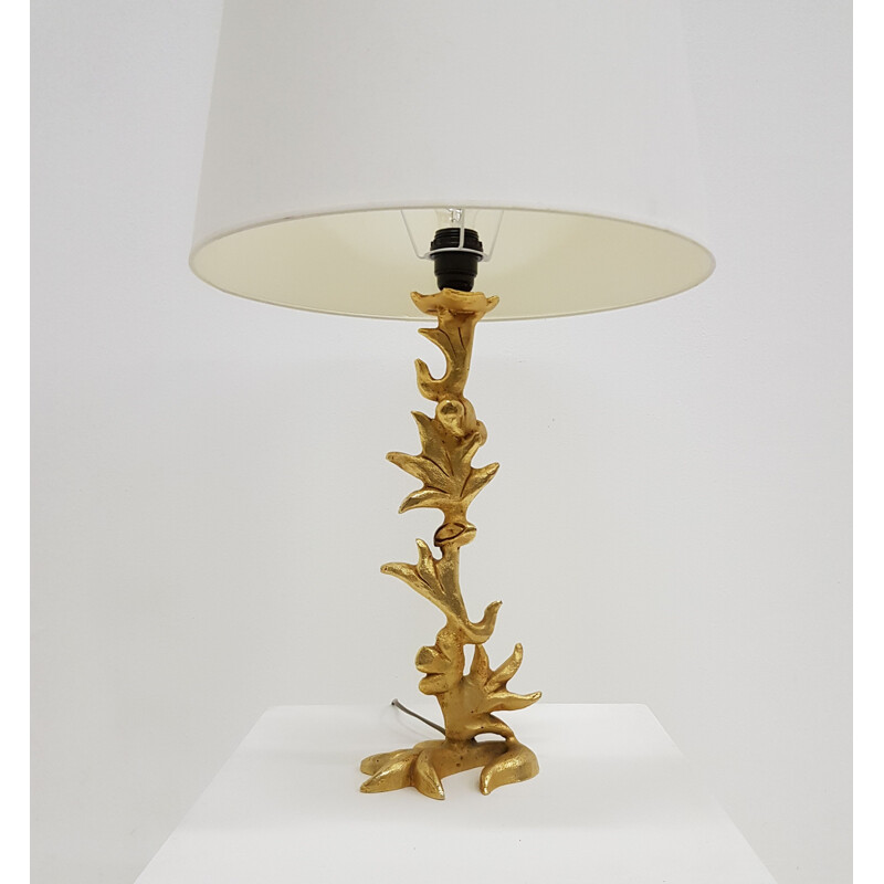 Vintage lamp in golden bronze by Georges Mathias for Fondica