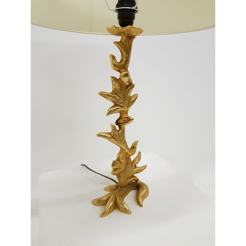 Lampe vintage en bronze doré par Georges Mathias pour Fondica