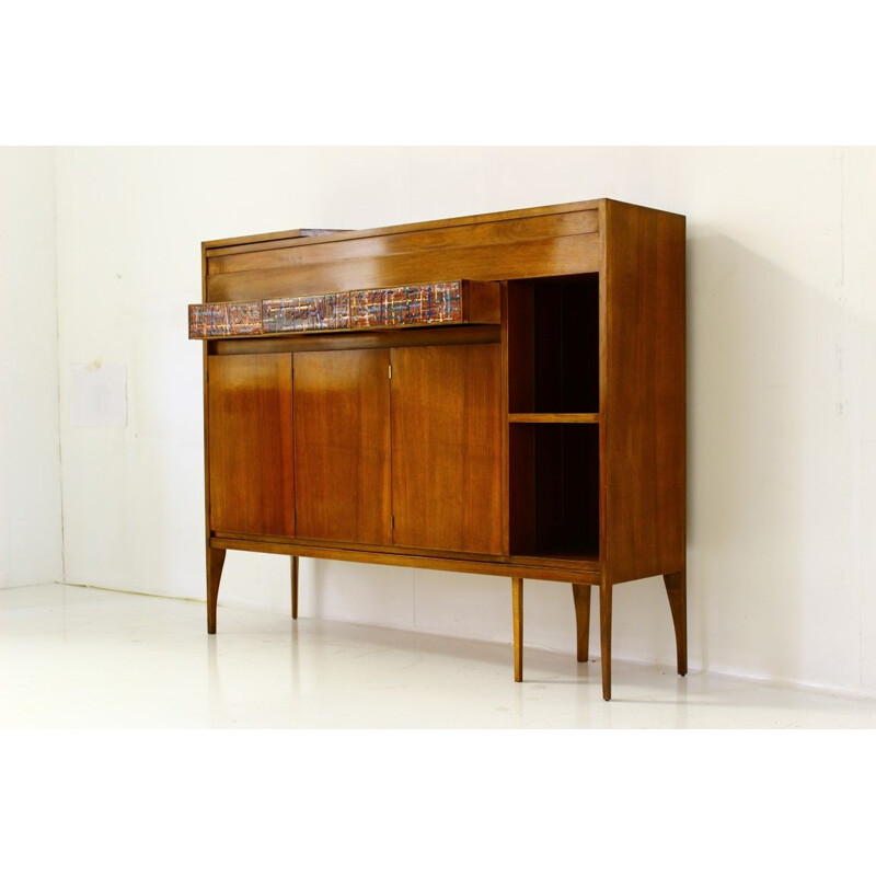 Vintage Italian highboard convertible into bar by Casey Fantin