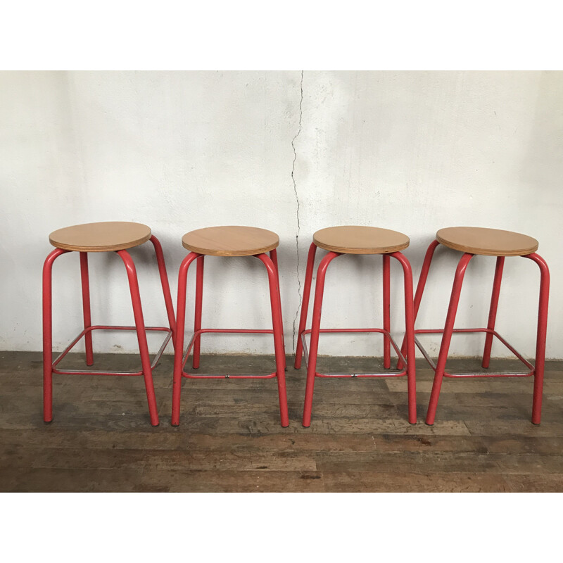 Set of 14 vintage industrial stools