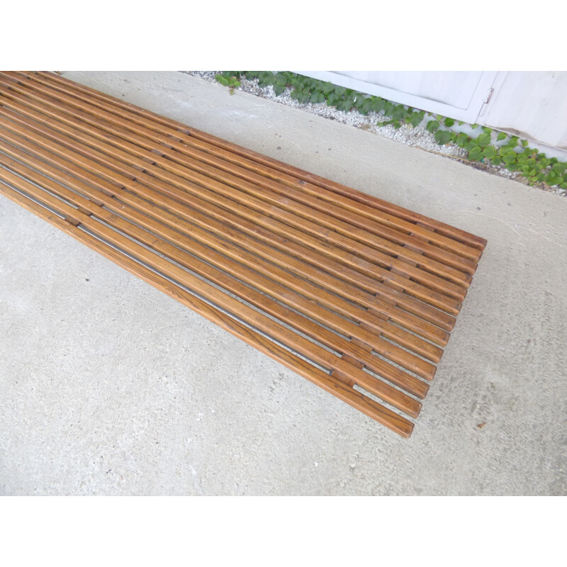 Vintage bench in ashwood by Charlotte Perriand