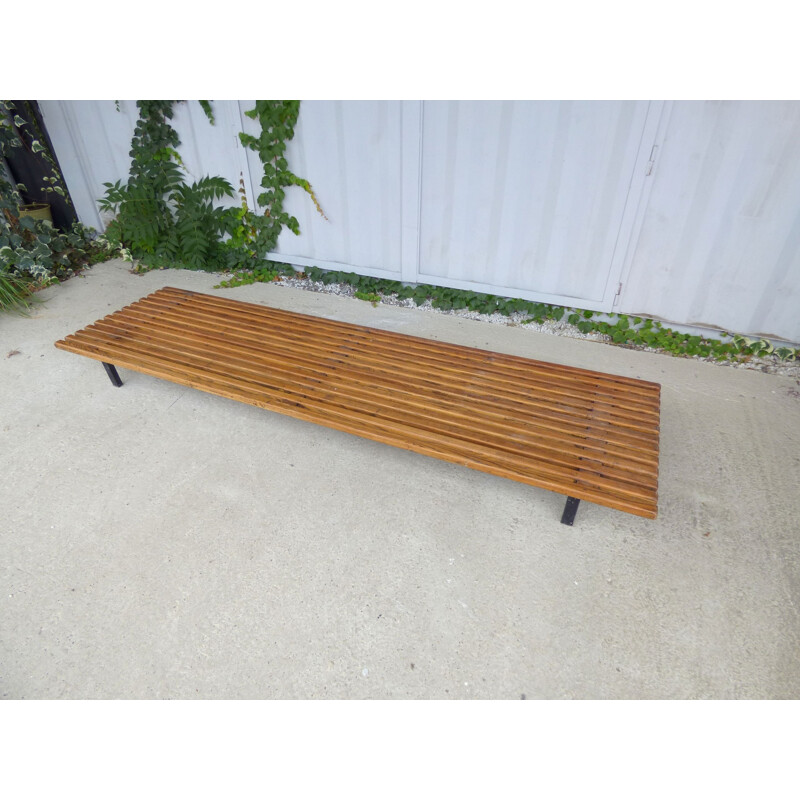 Vintage bench in ashwood by Charlotte Perriand