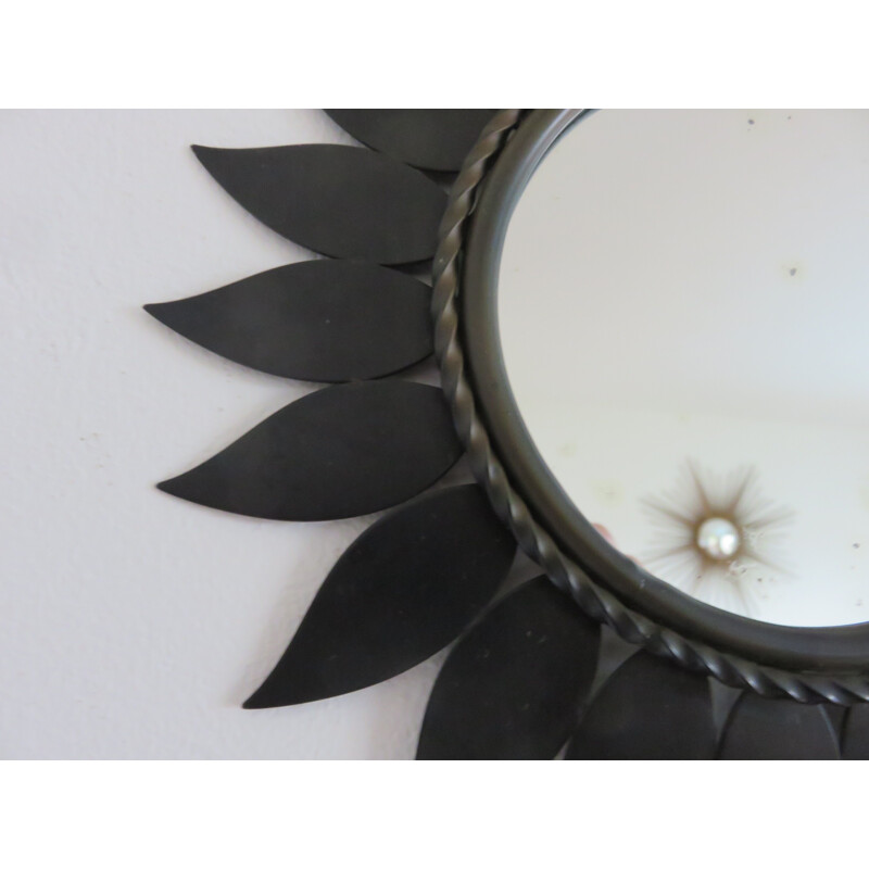 Vintage sun mirror "Flower" from Chaty Vallauris