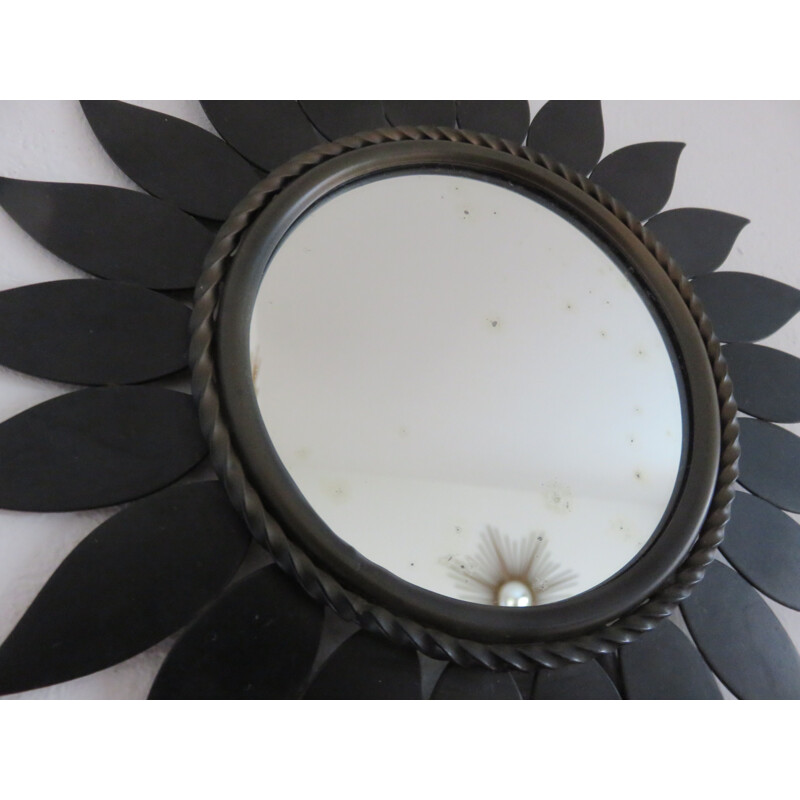 Vintage sun mirror "Flower" from Chaty Vallauris