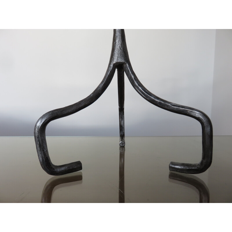 Vintage brutalist candleholder in iron