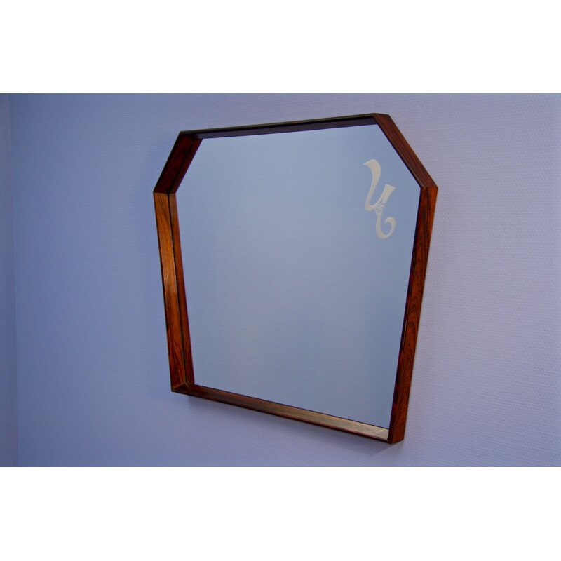 Vintage Danish mirror in rosewood