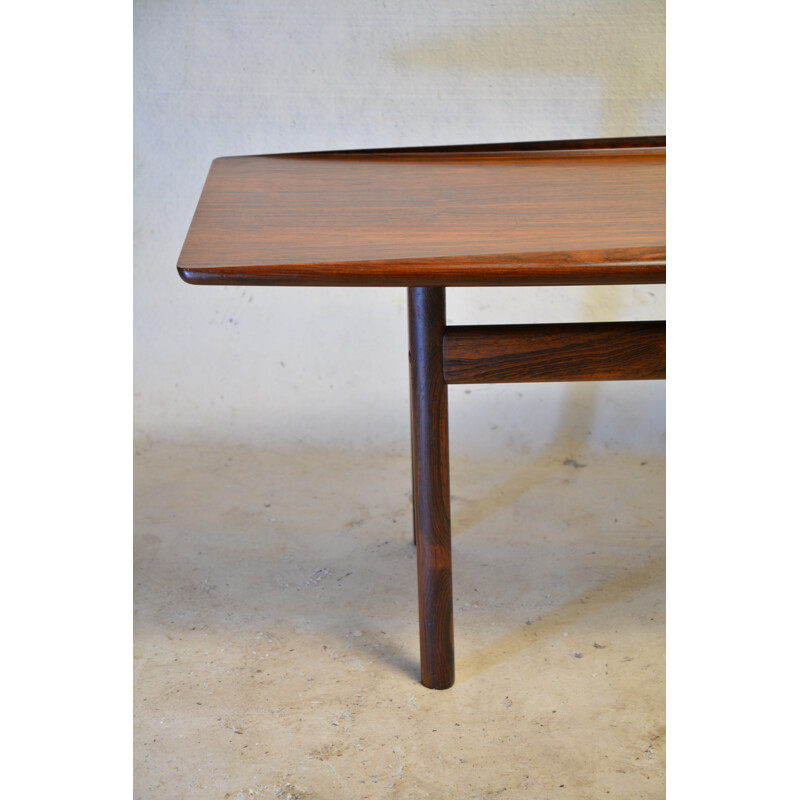 Scandinavian coffee table in Rio rosewood, Grete JALK - 1959