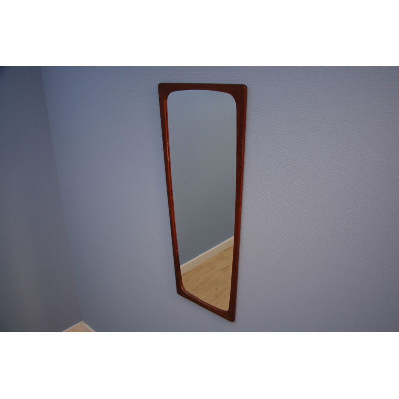 Danish mirror in teak by Aksel Kjersgaard