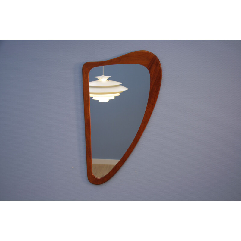 Danish mirror in teak by Johansen Spejle