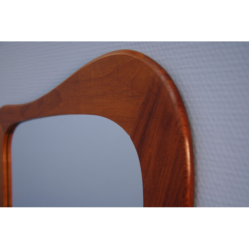 Danish mirror in teak by Johansen Spejle