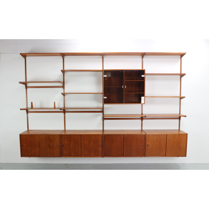 Vintage teak wall unit by Kai Kristiansen