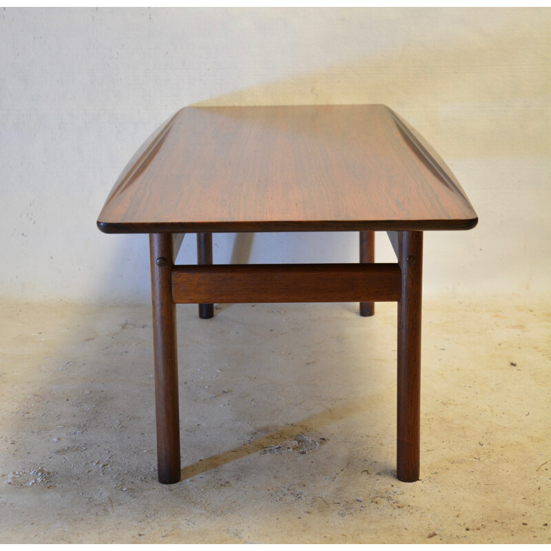 Scandinavian coffee table in Rio rosewood, Grete JALK - 1959