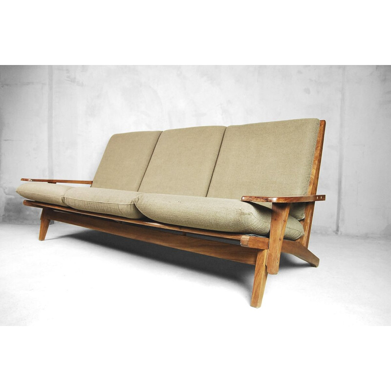 Vintage Brazilian sofa in exotic wood