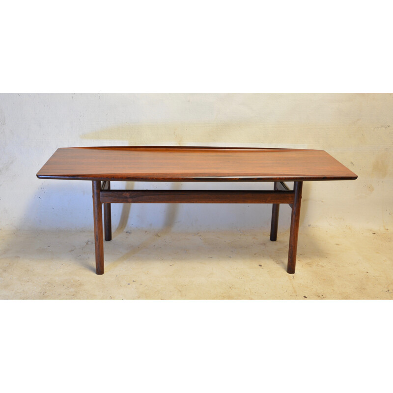 Scandinavian coffee table in Rio rosewood, Grete JALK - 1959