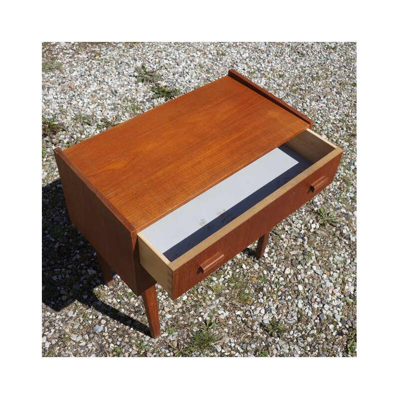 Vintage chest of 2 drawers in teak