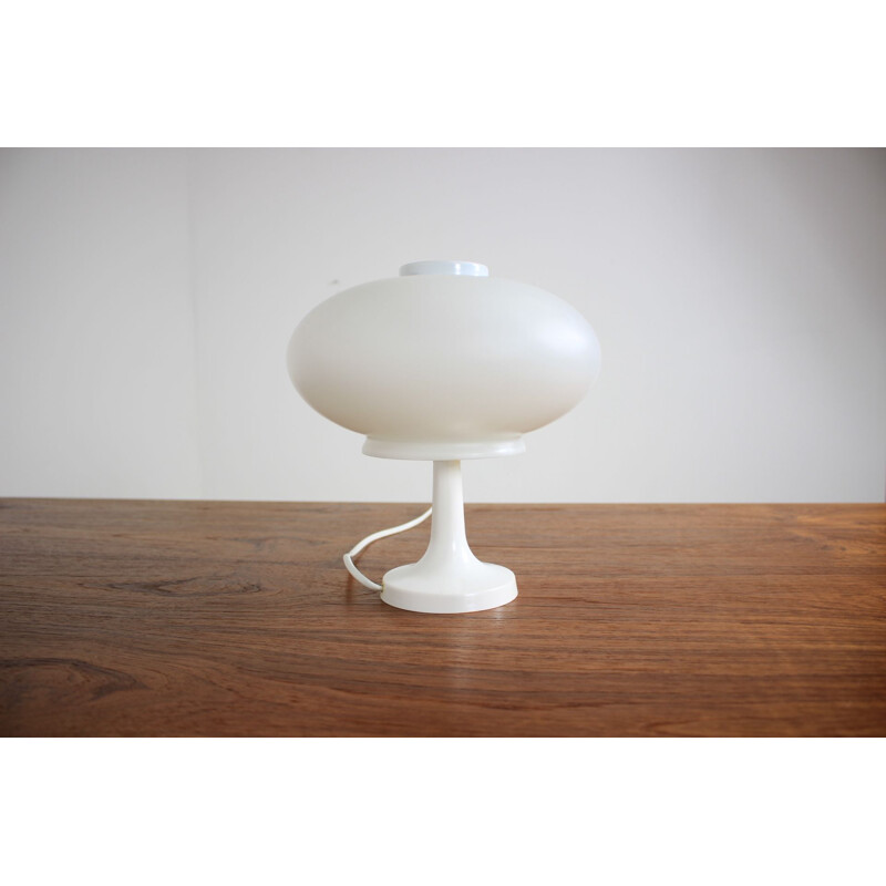 Vintage milk glass lamp by Valašské Meziříčí, Czech 1970