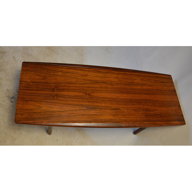 Scandinavian coffee table in Rio rosewood, Grete JALK - 1959