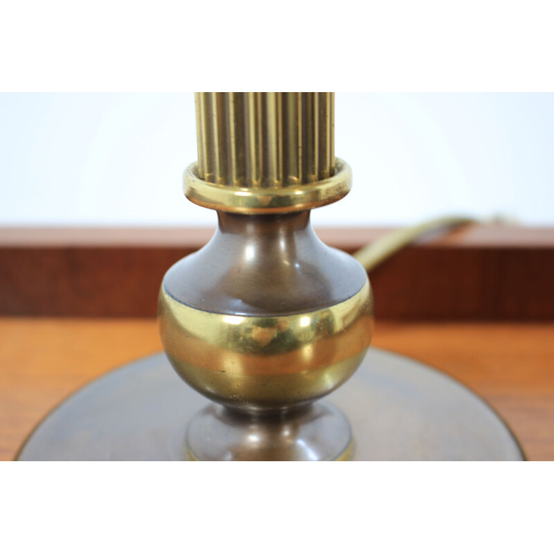 Vintage brass table lamp, Czech 1970